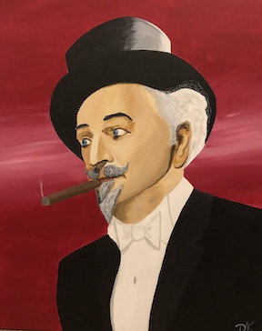 DANTE in Acrylics, painting by Dean Carnegie