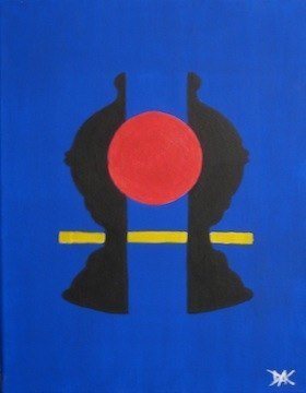 Matisse Split Vase, painting by Dean Carnegie