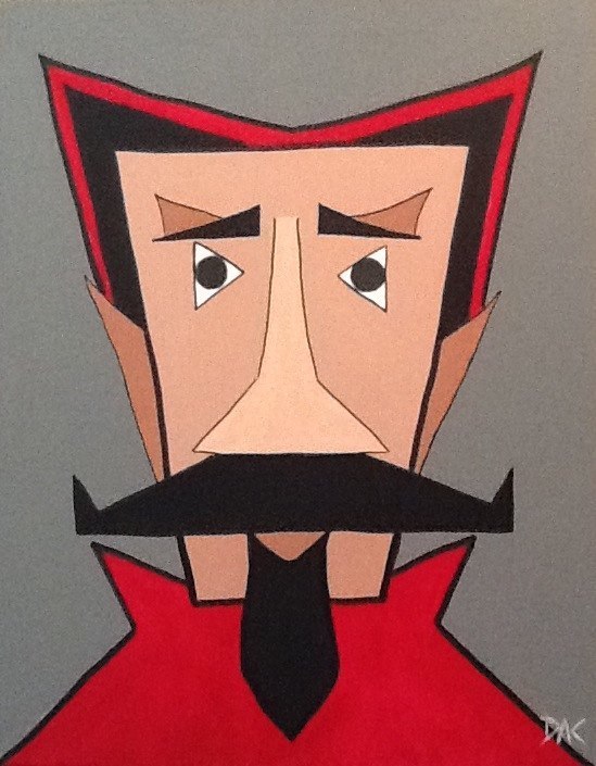 Herrmann and the Devil, painting by Dean Carnegie