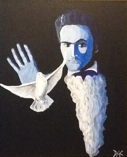 Lance Burton, Blue, painting by Dean Carnegie