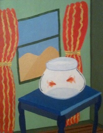 Fishbowl, painting by Dean Carnegie