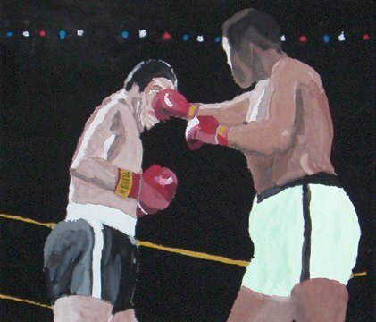 Boxers, painting by Dean Carnegie